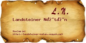 Landsteiner Nátán névjegykártya